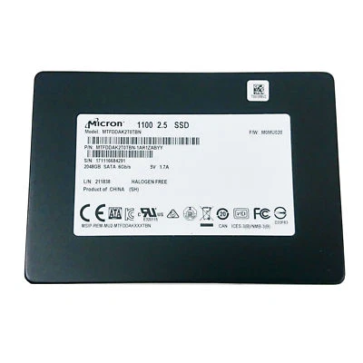 2TB Micron (by Crucial) SSD 2.5" SATA Solid State Drive MTFDDAK2T0TBN - NEW - Image 1 of 3