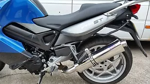 BMW F800ST (2006-2010) Stainless Tri oval single outlet Road Legal Exhaust - Picture 1 of 6