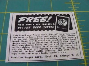 THE FARM QUARTERLY- SUMMER 1957-AD- BOOK: RAISE BETTER BEEF CATTLE/ Chicago, ILL - Picture 1 of 1