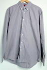 Tommy Hilfiger Mens Long Sleeve Button Down Blue Check Shirt Trim Fit Size Med
