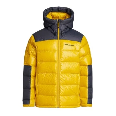 CHAQUETA ESQUÍ ALPINO PEAK PERFORMANCE ESCARCHA GLACIAR PLUMÓN CAPUCHA TREK AMARILLO TALLA XL Foto 1 de 4
