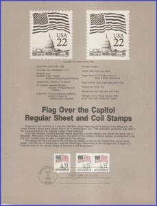 USA8 #2114 U/A SOUVENIR PAGE FDC   Flag Over Capitol Dome - Picture 1 of 1