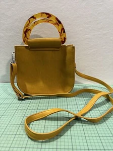 Wild Fable Women's Yellow Crossbody Handbag Purse w Retro Handles Small Mag Snap - Picture 1 of 12