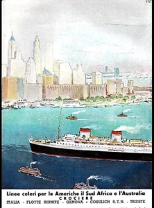ADVERTISEMENT 1936 ITALY REUNITED FLEETS COSULICH TRIESTE SHIP SOUTH AFRICA AUSTRALIA - Picture 1 of 1