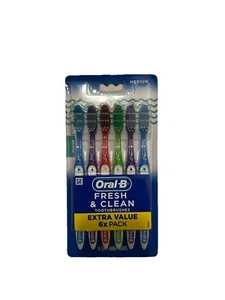 Oral-B Fresh and Clean Zahnbürsten Medium 6 Stück für Erwachsene und Kinder 3+ - Bild 1 von 2