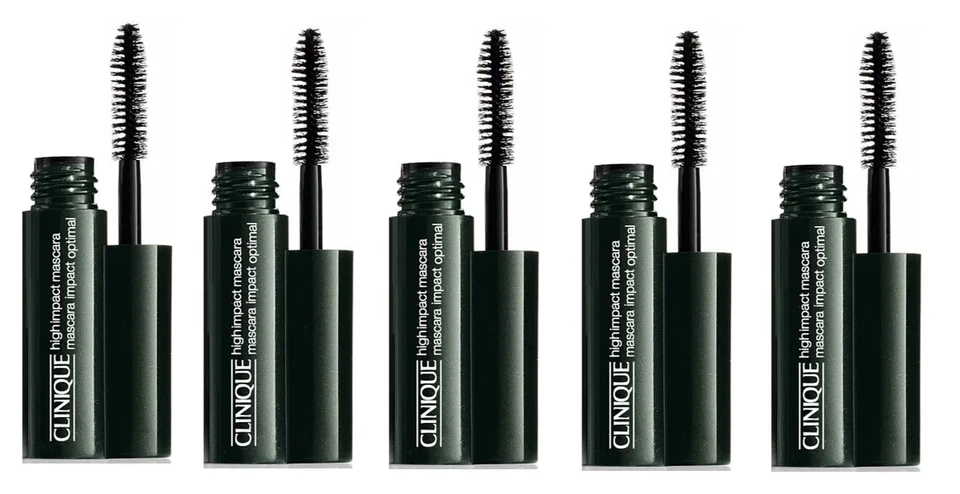 Lot 5x Clinique High Impact Optimal Mascara 01 Black 0.14 oz/3.5ml Each NWOB - Image 1 of 1