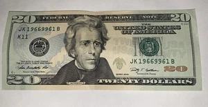 2009 $20 Fancy Serial # 19669961 FLIPPER/TRINARY/SUPER ROTATOR/B-DAY1966 - Picture 1 of 6