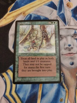 Living Plane MTG Legends Rare Green Enchantment Near-Mint x1 - Image 1 of 4
