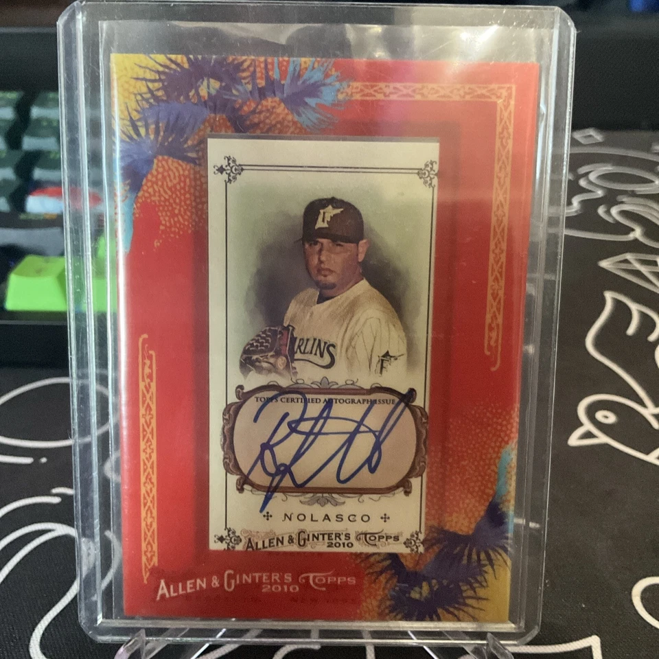 2010 Topps Allen & Ginter's Framed Mini Ricky Nolasco AUTO #AGA-RN Autograph - Image 1 of 2