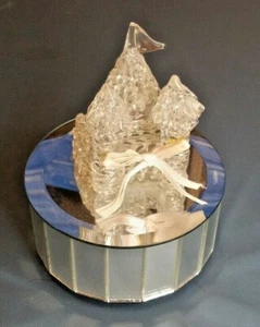 Vintage Linden Music Box Mirrored Castle plays "Waltz of Flowers" TESTED WORKS! - Picture 1 of 6