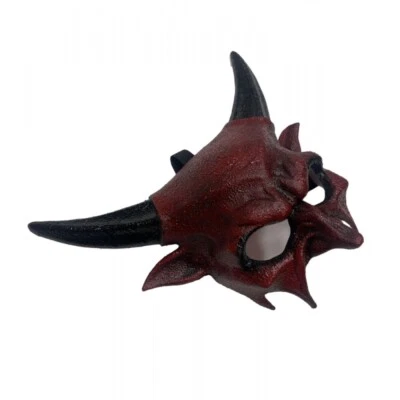 Devil Horns Demon Monster Costume Party Halloween Masquerade Mask [Red] - Image 1 of 3