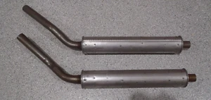 56-62 C1 Corvette LH/RH Off Road Mufflers-GM #3813533/3813534--NOS! - Picture 1 of 10