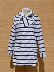 maritime Regenjacke ESMARA weiß blau gestreift Kapuze Taschen Friesennerz Gr. 42 - Bild 1 von 8