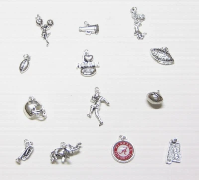Mini adornos de fútbol americano Alabama marea carmesí dijes decoración de metal en miniatura Foto 1 de 4
