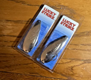 NEW Two (2) LUCKY STRIKE Canadian Spoons-Inscribed:”#3 CANADA TORONTO WOBBLER” - Picture 1 of 2