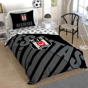 Official Beşiktas Logo Single Duvet Cover Set – Tac Licensed – 100% Cotton - Picture 1 of 1