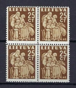 Lithuania 1940 Sc# 320 Mother & children Russia block 4 MNH - Picture 1 of 1