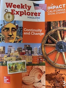 NEW* IMPACT CA Social Studies Grade 3 WEEKLY EXPLORER Magazine McGraw-Hill - Imagen 1 de 11