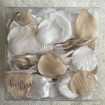 ESTUDIO ÉL Y ELLA PÉTALOS DE ROSA BLANCO Y BEIGE 300 UNIDADES NUEVO EN CAJA Casa de campo Foto 1 de 4