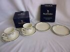 Royal Doulton Juno 2 x Tea cups Saucers Side Pates Set - Boxed Fine China