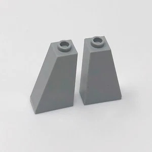 4460b LEGO Parts Slope Inverted 75 2x1x3 Hollow Stud LIGHT BLUISH GRAY (2) - Picture 1 of 1
