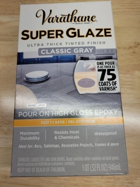 Varathane 363903 Super Glaze Pour-On High Gloss Epoxy Quart Classic Gray - Image 1 of 1