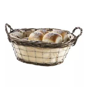 Brotkorb Brötchenkorb Frühstückskorb Obstkorb Servierschale Brotschale Weide - Bild 1 von 3
