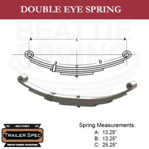 Trailer Leaf Spring Double Eye 13.25" x 13.25" / 25.25" Long / 3000lbs - Bild 1 von 1