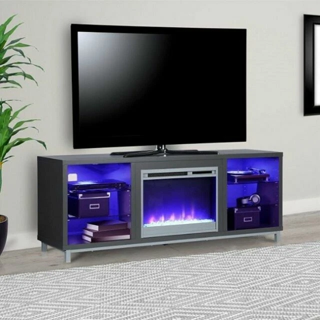 Ameriwood Lumina 70" Fireplace TV Stand - Graphite