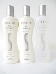 Biosilk Silk Therapy Shampoo and Conditioner and Cure Soyeuse 7 oz SEALED! - Picture 1 of 2