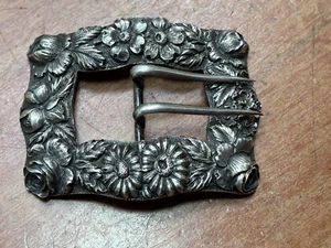 Sterling Silver Victorian Reposse Buckle JW Meady & Sons, Baltimore - Picture 1 of 10