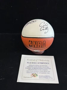 Mini Spalding NBA Basketball signiert von Lebron James-Carmelo Anthony Holo Echtheitszertifikat - Bild 1 von 10