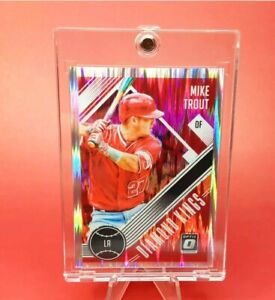 Mike Trout SILVER HOLO SHOCKWAVE OPTIC PRIZM CARD - W/ CASE - MINT