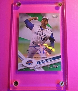 2017 Topps Debut #175 Justin Dunn GREEN AUTO #d/99, Autograph, rookie  - Picture 1 of 1