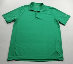 Nike Golf Swoosh Embroidered Logo Green Polo shirt Size L - Picture 1 of 8