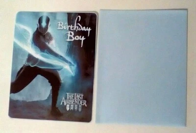 Tarjeta de cumpleaños American Greetings THE LAST AIRBENDER sobre azul cumpleaños niño Foto 1 de 3