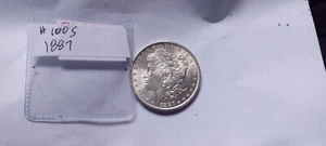 GEM BU+++1887 MORGAN SILVER DOLLAR-1005 - Picture 1 of 2