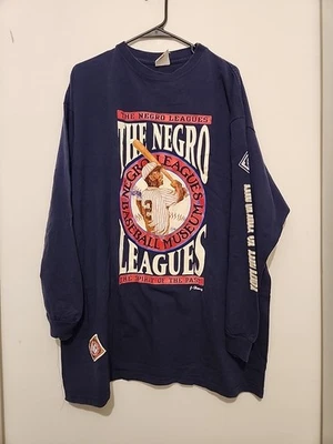 Camisa De Colección Ligas Negras Para Hombre Talla 3XL Azul Béisbol Envejecido Grande y Alto Foto 1 de 4