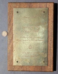 1961 Springfield Illinois Anderson Indiana High School brass wood award plaque - - Picture 1 of 1