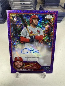 2023 Topps Chrome Update Series - Autographs Alec Burleson #AC-AB Purple Speckle - Picture 1 of 2