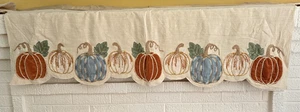 Neu Tahari Herbst Mantel Stoff Samt Kürbisse Halloween Thanksgiving 82X 24 in - Bild 1 von 13