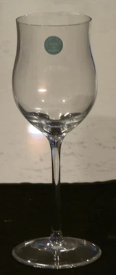 Tiffany & Co Cristal 6 3/4 pulgadas Cordial Postre Vino Tulipán Copa con Pegatina Foto 1 de 4
