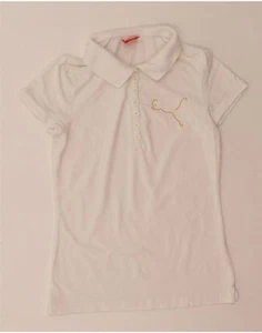 PUMA Womens Polo Shirt UK 10 Small White Cotton DI66 - Picture 1 of 4