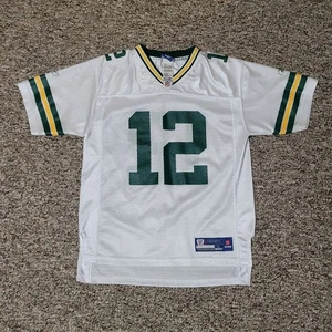 Camiseta para mujer Green Bay Packers #12 Aaron Rodgers grande NFL blanca Reebok - Imagen 1 de 8