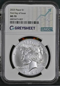 *2 Coin Set* 2023 $1 PEACE & $1 MORGAN DOLLARS NGC MS70 First Day of Issue - Picture 1 of 4