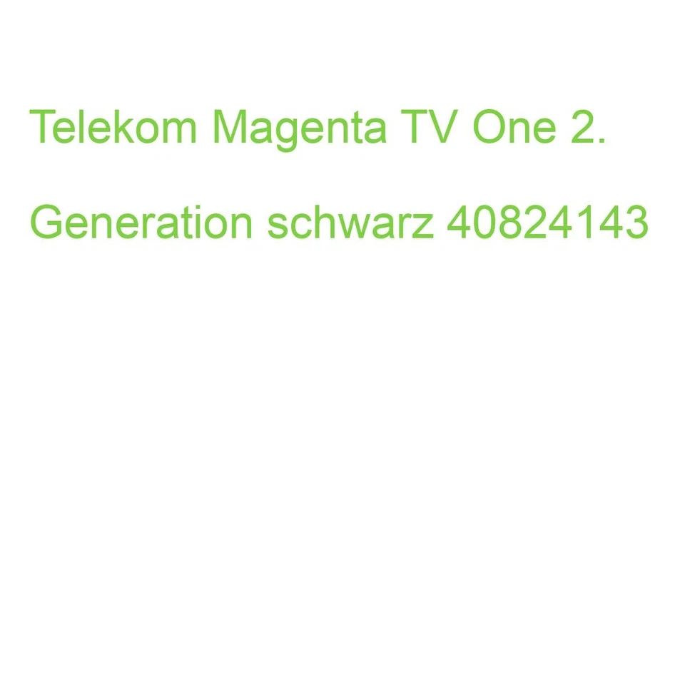 Telekom Magenta TV One 2. Generation schwarz 40824143 (4025125545683)