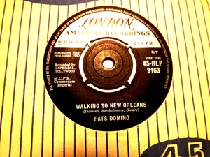 45rpm vinyl record...Fats Domino...Walking To New Orleans.....60s Rock n Roll - Picture 1 of 1