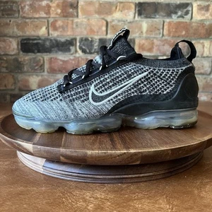 Nike Air Vapormax Flyknit 2021 Black Gray Women's 8.5 Shoes Sneakers - Picture 1 of 24