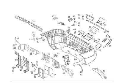 Genuine Mercedes-Benz Cover 163-889-00-25 - Image 1 of 2