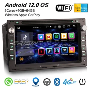 8-Kern Navi Android 12 Autoradio 64GB Für VW Golf 4 Polo Passat Jetta T4 T5 SEAT - Bild 1 von 24